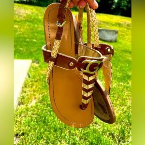 Guess Gold & Brown Sandals